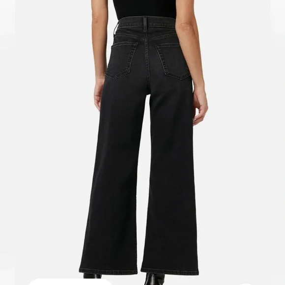 Joe’s High Rise Meira Wide Leg Ankle Black Jeans NWT Size 26 - Picture 2 of 9